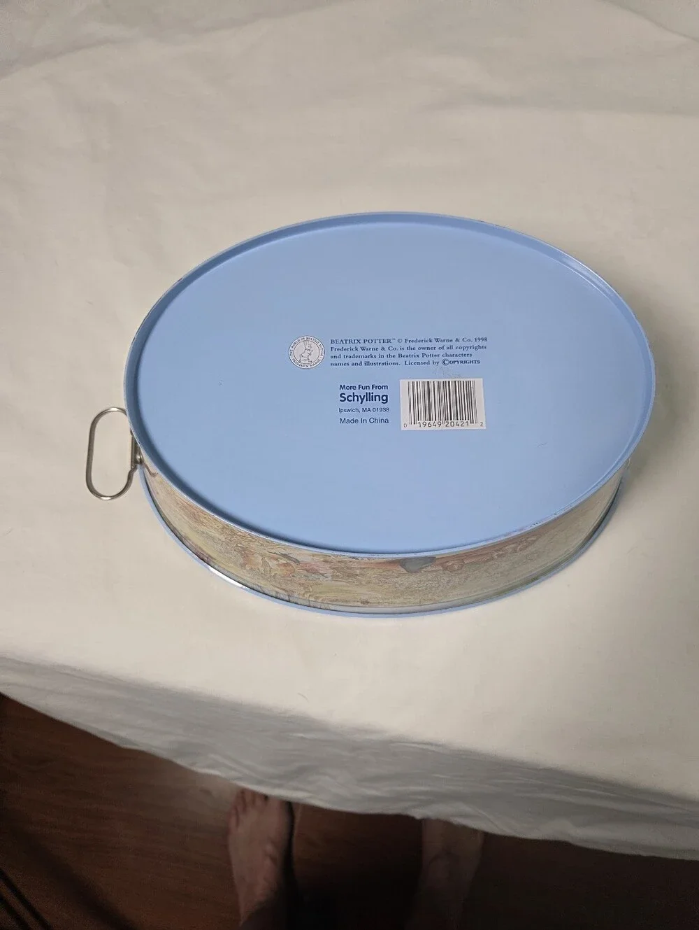 SCHYLLING 1996 Estonia Tin Basket Pail Tub Bucket Oval with Handles